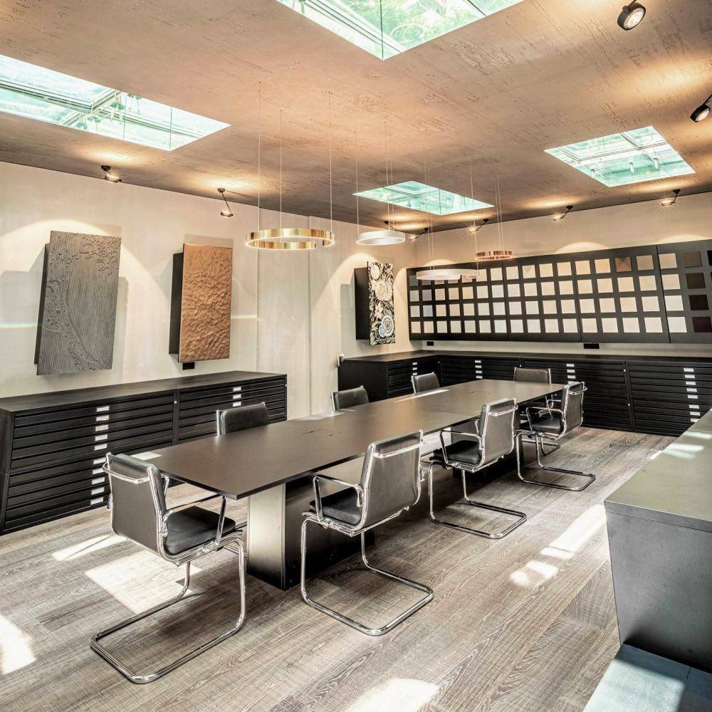 Einzigartige Materialbibliothek im exklusivem Ambiente