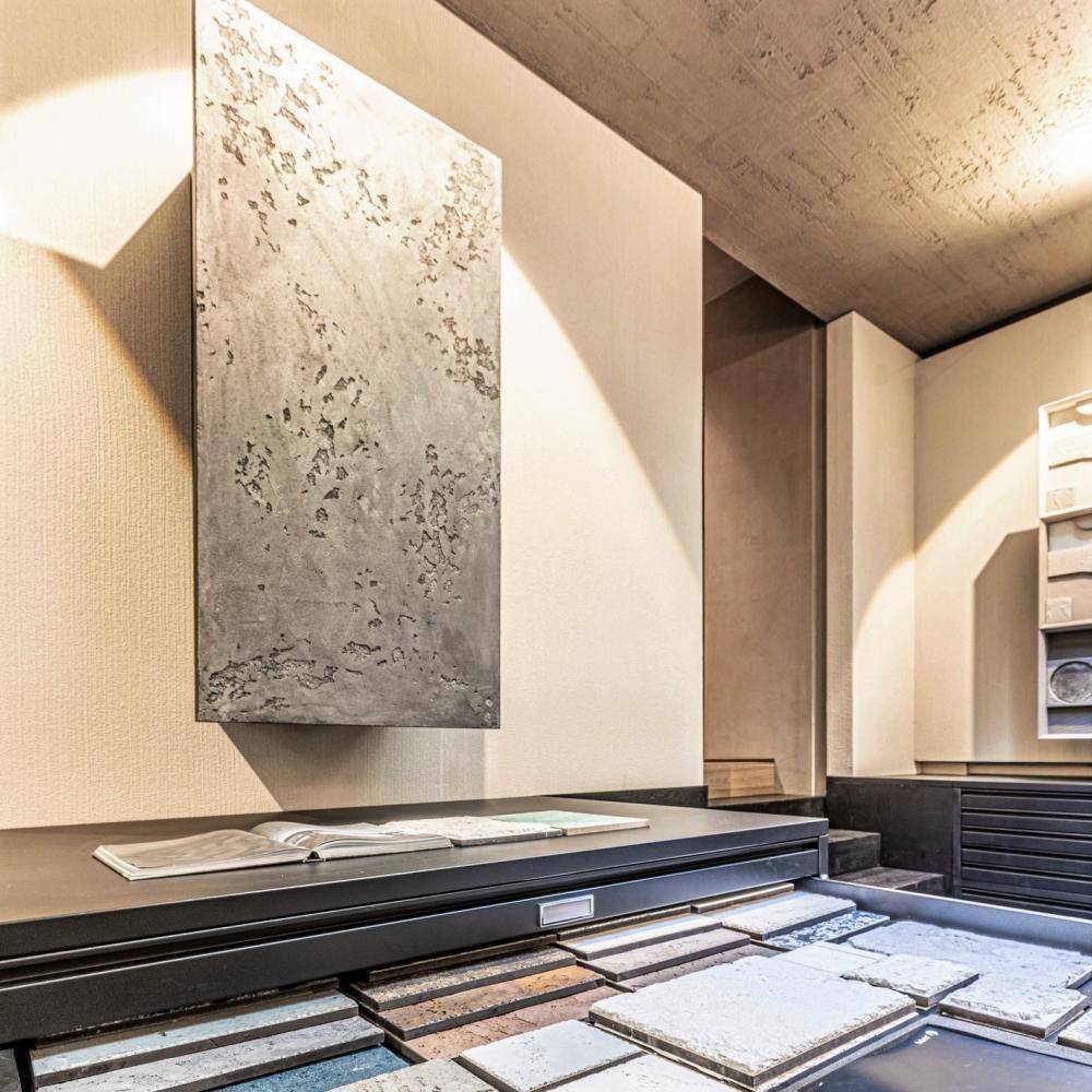 Einzigartige Materialbibliothek im exklusivem Ambiente