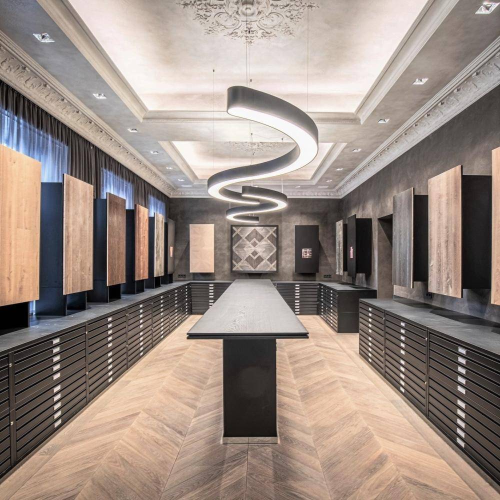 Einzigartige Materialbibliothek im exklusivem Ambiente