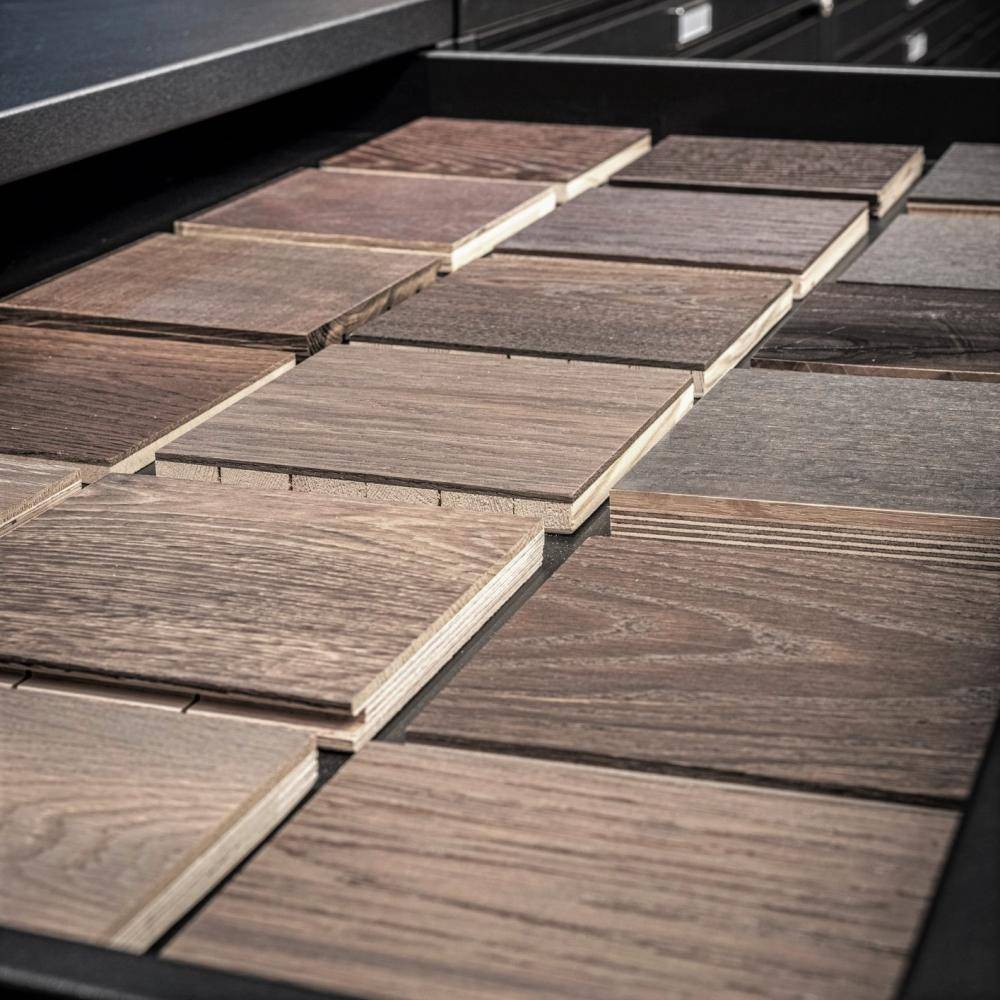 Einzigartige Materialbibliothek im exklusivem Ambiente