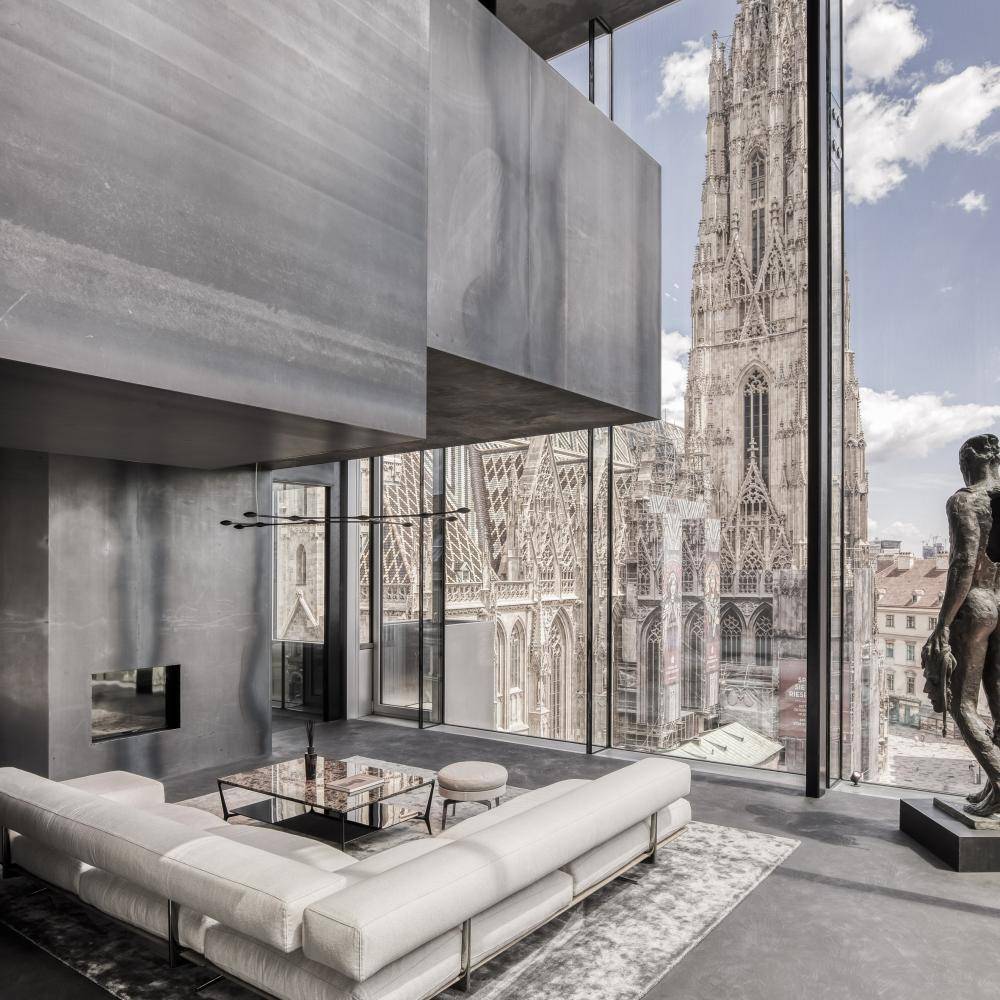 Spektakuläres Penthouse im Herzen Wiens bei Tag